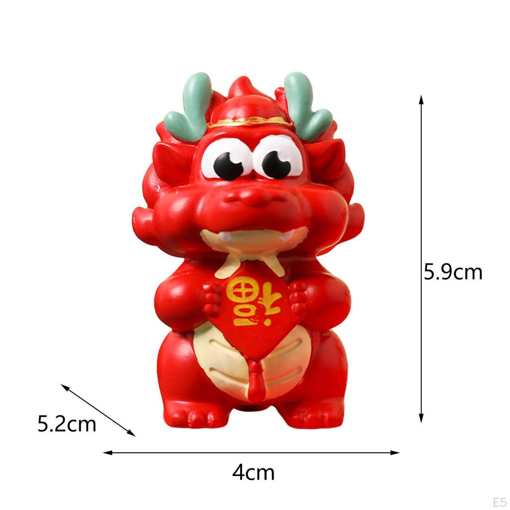 Chinese Year Decor Mini Dragon Statue Miniature Figurine Small Sculpture for Bedroom