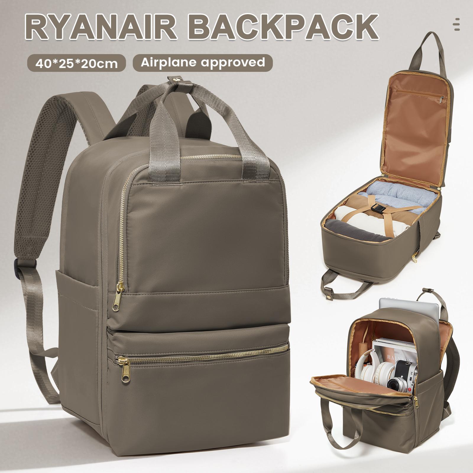 

Ryanair Cabin Max 40x20x25 Дорожный рюкзак, Ручная кладь для самолета, Женский рюкзак для поездок, Мужской рюкзак для ноутбука коричневый