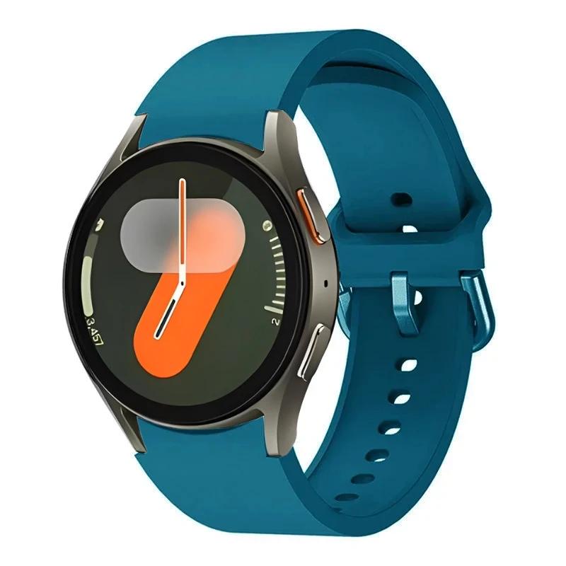 Oryginalny Silikonowy Pasek Do Samsung Galaxy Watch 7/6/5/4 44mm 40mm 5 Pro Sportowa Bransoleta Galaxy Watch 6 4 Classic 47mm 43mm Pasek