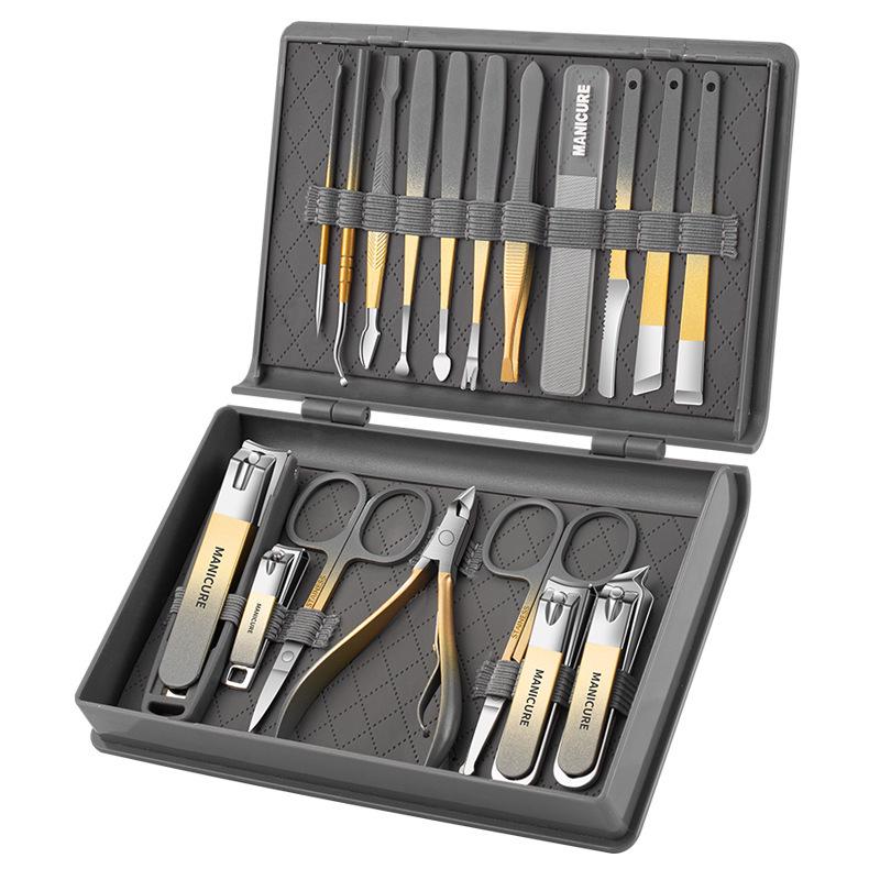 Portable Anti-Splash Nail Clipper Set - 8-Piece Manicure and Beauty Tools