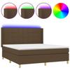 VidaXL Slatted Bed Base with Mattress and LED, Upholstered Bed, Double Bed, Adult Bed for Interior Bedroom, 3138896