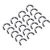 20 Set Metal Connector Buckles for Bag Arch U Shape Ring Buckle Connector with Screws for Leather Crafts Making Silver Black