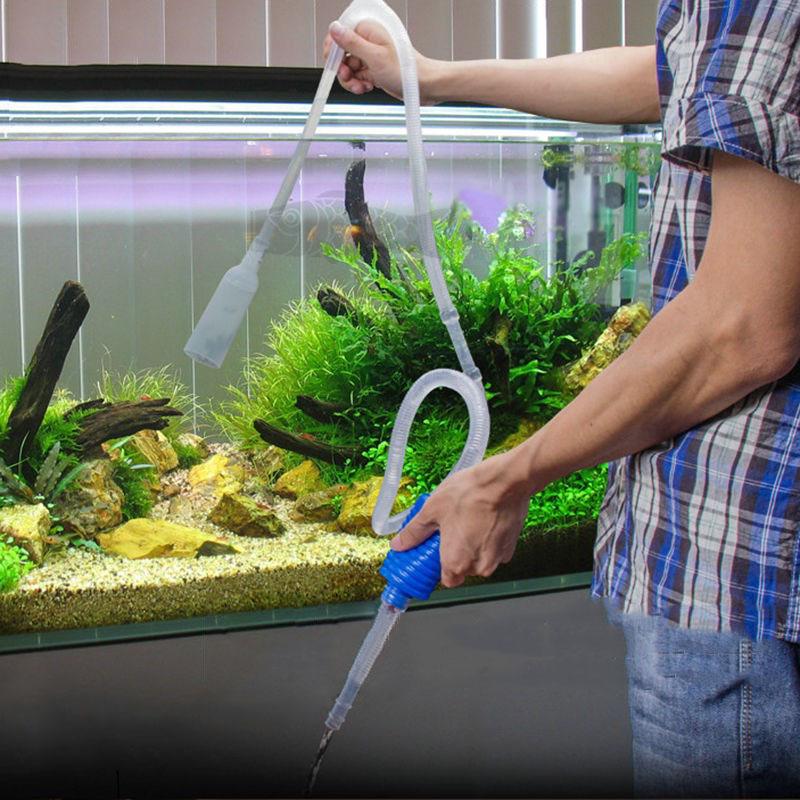 1.6m Pipe Aquarium Siphon Fish Tank Syphon Vacuum Cleaner Pump Semi-automatic Water Change Filter Pump Gravel Cleaner