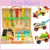 Montessori Baby Screw Nut Set Wooden Construction Toy For Early Learning