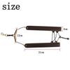 Saxophone Strap Adjustable Sax Black Leather Foldable Double Shoulder Strap Belt for Alto/Tenor/Soprano Saxophone Accessories