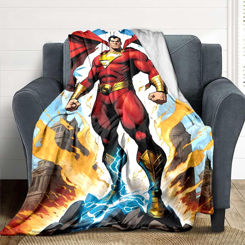 

1pc Superhero Flannel Throw Blanket Soft, Warm & Cozy for Couch, Bed, Office, and Travel Versatile All Season Gift, Christmas present 80x120cm