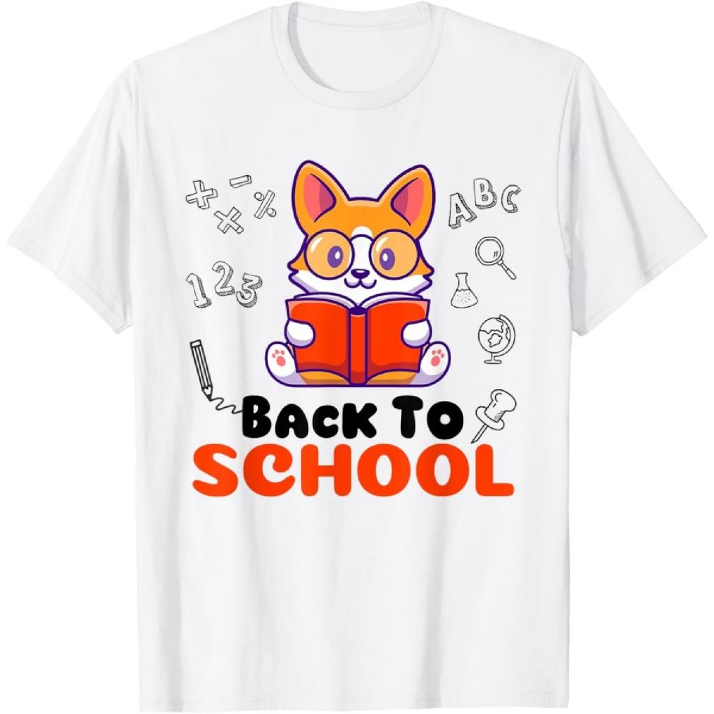 Welcome Back To School Corgi Outfit Kid Dog Lover T-Shirt