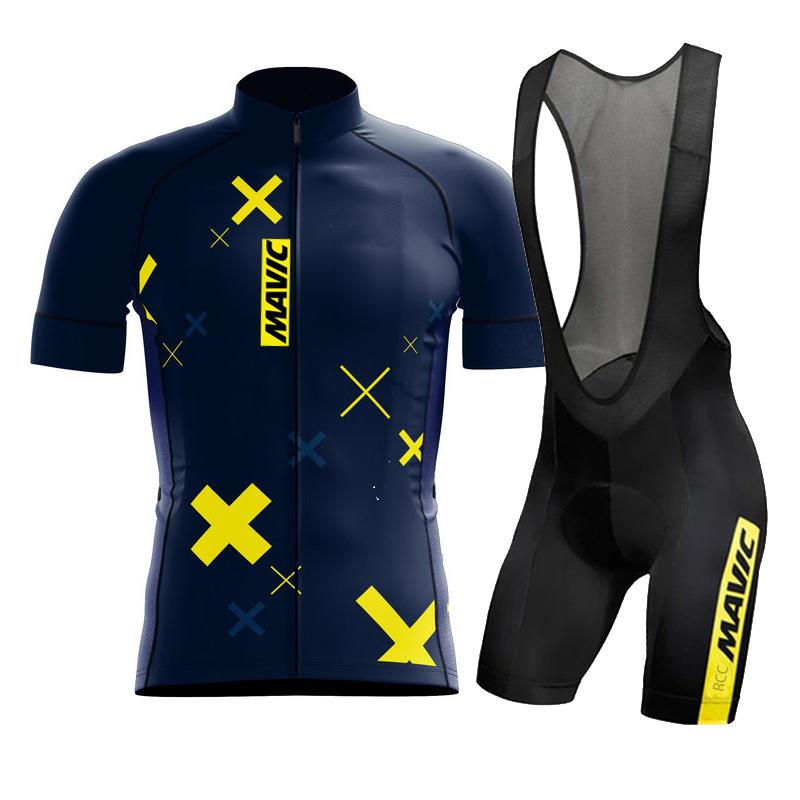 RCC MAVIC Summer Team Summer Cycling Jersey Set Sport Mtb Bicycle Clothing Breathable Short Sleeve Shirt Bike Bib Shorts Ciclism