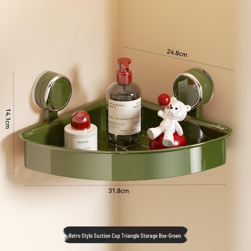 Wall-Mounted Vacuum Suction Cup Bathroom Shelf and Cosmetics Organizer