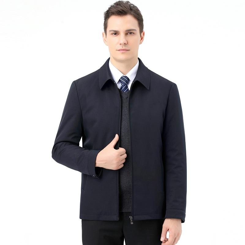 

Зимняя куртка-пуховик из белого утиного пуха для мужчин среднего возраста, утолщенная съемная подстежка, теплая куртка 195