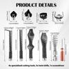10Pc Drain Cleaner Combination Hard Wearing Drain Cleaner Drill Attachment for K-400 C-4 C-6 High Carbon Steel for Pipe Cleaning