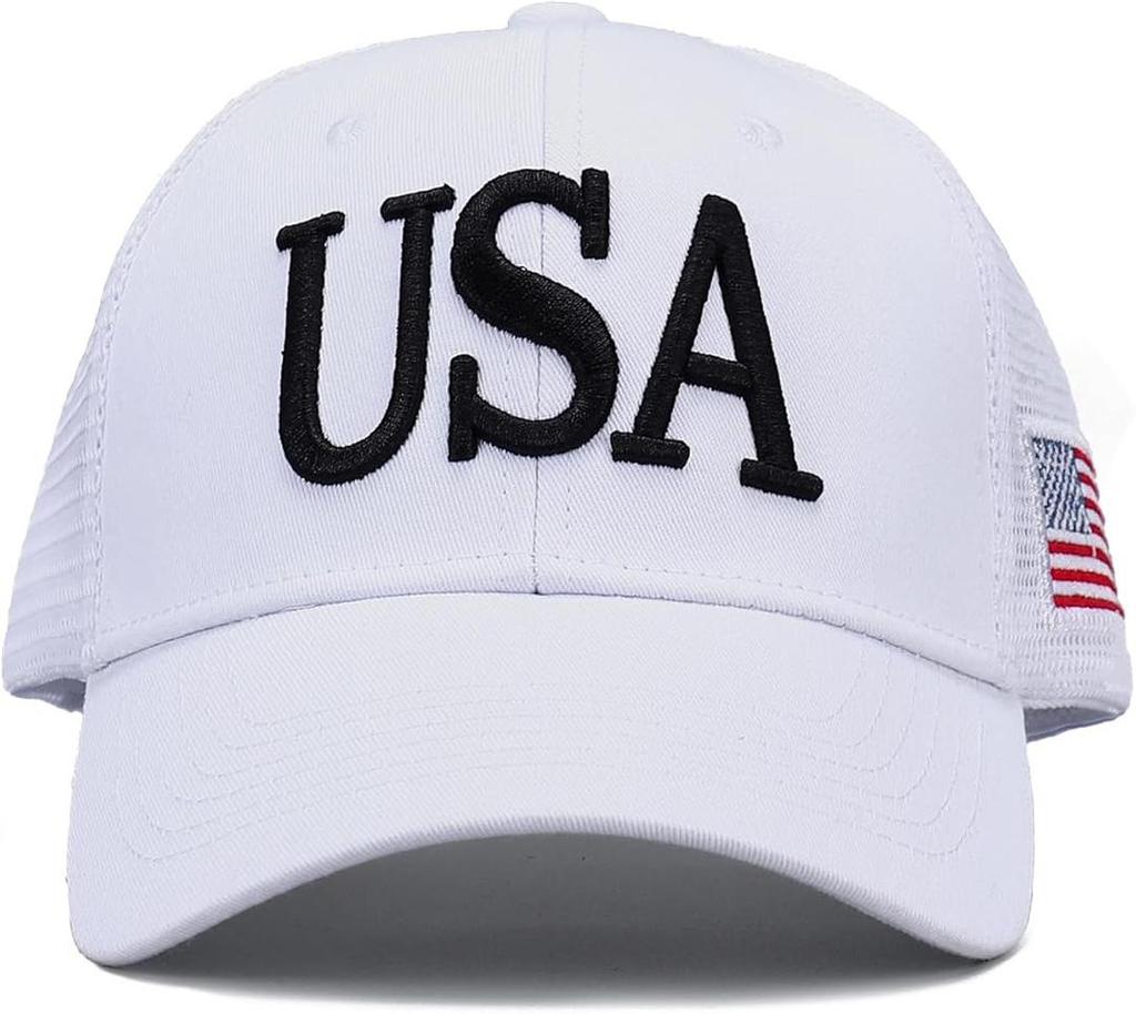 USA 3D Embroidered National Flag Baseball Cap, Hot-Selling Summer Sun Protection Hat in American Style