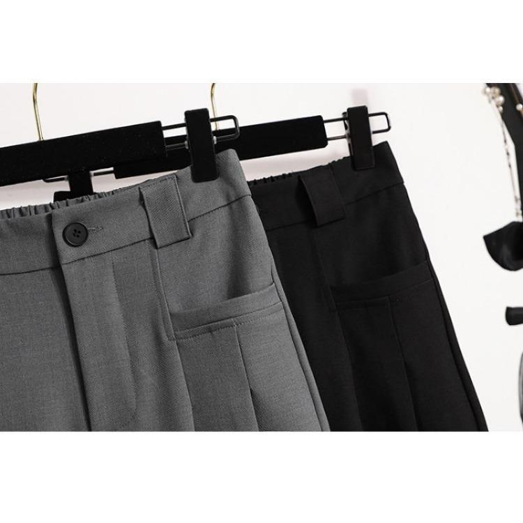 New Women Autumn Casual High Waist Wide Leg Harem Pants Plus Size Loose Long Pants Solid Color 5XL