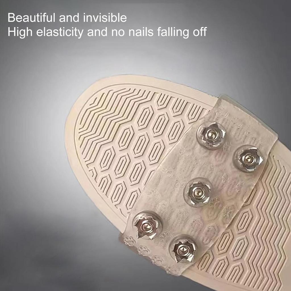 5 Teeth Ice Gripper For Shoes Snow Crampons Anti-slip Ice Gripper Hiking Cleats Spikes Traction Ice Floes 5 Stud Shoes Grip