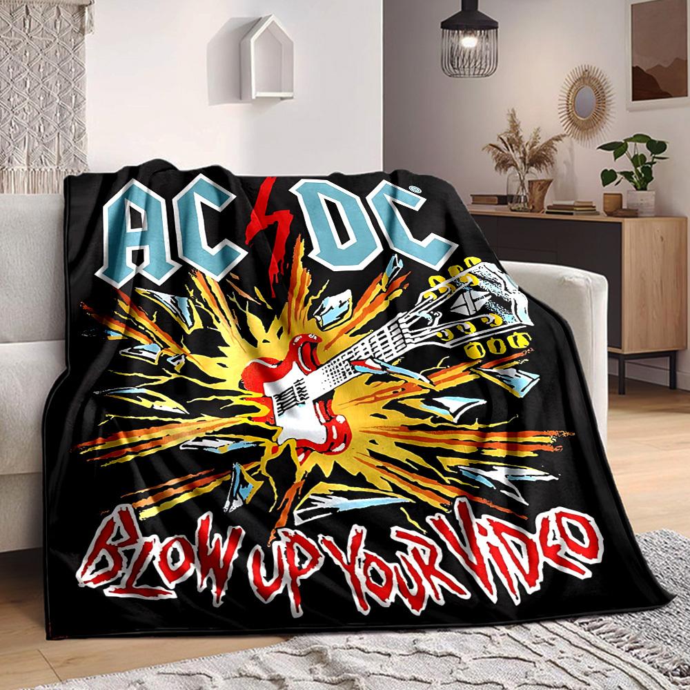 1pc AC/DC Blanket Lightweight Flannel Blanket Throw Blanket For Sofa, Bed, Travel, Camping, Livingroom, Office, Couch