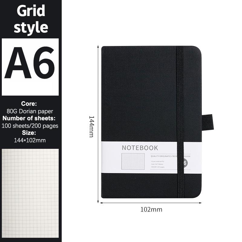 Minimalist Strap Notebook Mini Cute Student Notebook Business Notebook Schedule Book Thickened Pu Leather Cover Diary Notebook