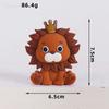 1set Animal Cake Topper Lion Giraffe Fox Koala Palm Leaves Cake Topper For Kids Safari Birthday Cake Decoration Wild One Party