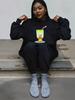 Women's Long Sleeve Versatile Letter Print Sweatshirt, Heavyweight Casual, Mid-High Neck, for Spring and Autumn