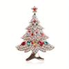 2pcs Women Men Fashion Exquisite Christmas Tree Crystal Brooch Badges Elegant Lady Festival New Yearl Gift Pin