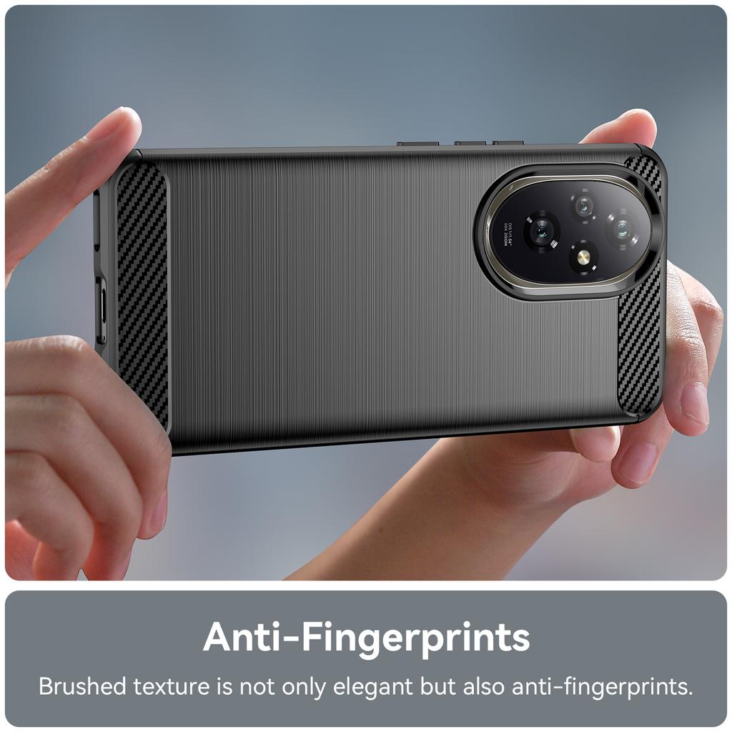 For Honor 200 5G Case Carbon Fiber Texture Brushed TPU Soft Phone Cover