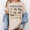 Lizard Collect Comfort Shirt, Reptile Species Shirt Veiled Komodo Gila Frilled Nature Shirt, Vintage Herpetology Tee, Cool Lizard Lover Gift