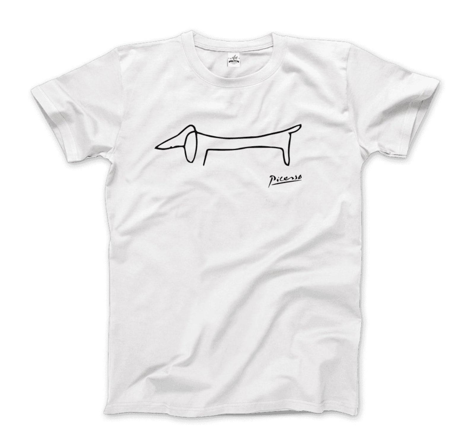 Dachshund Dog Line Art T-Shirt 4XL