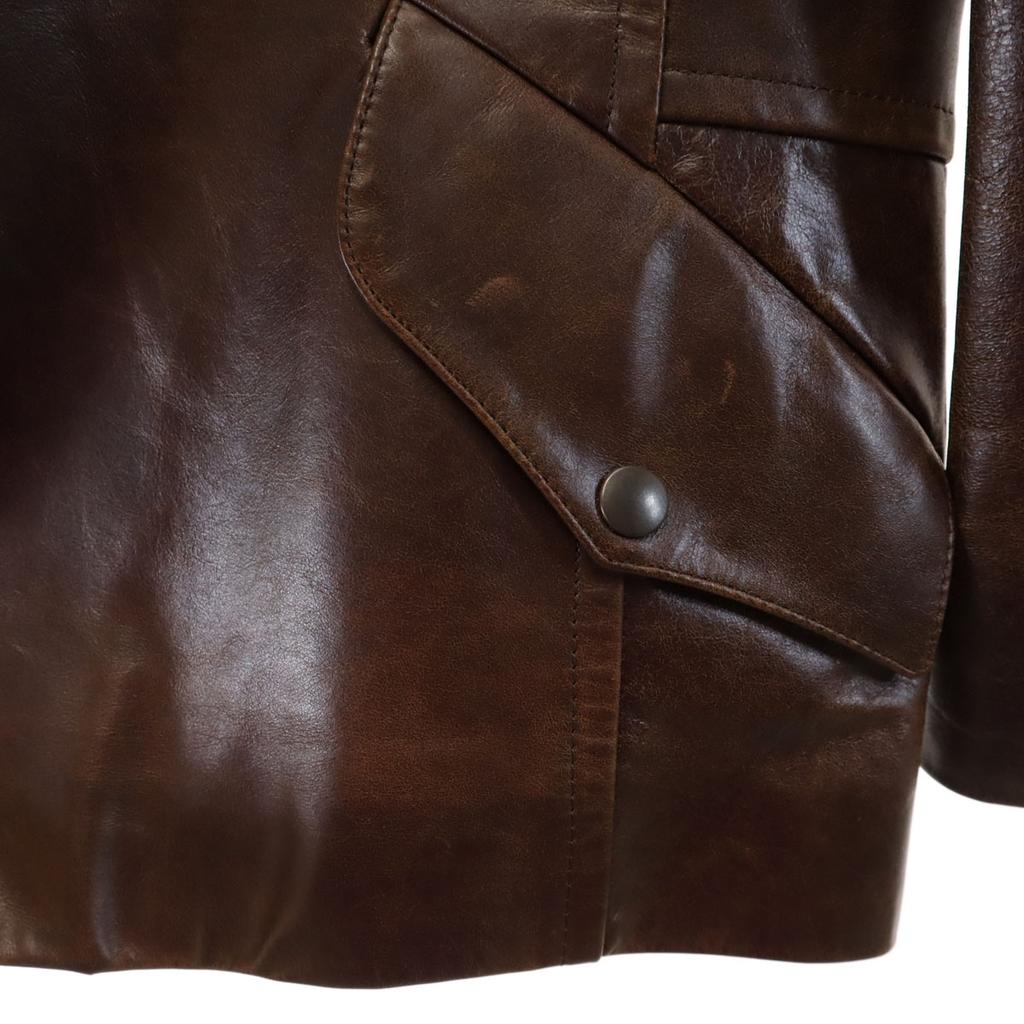 Paul Smith LONDON Horse leather Double riders jacket M Brown Men's Used