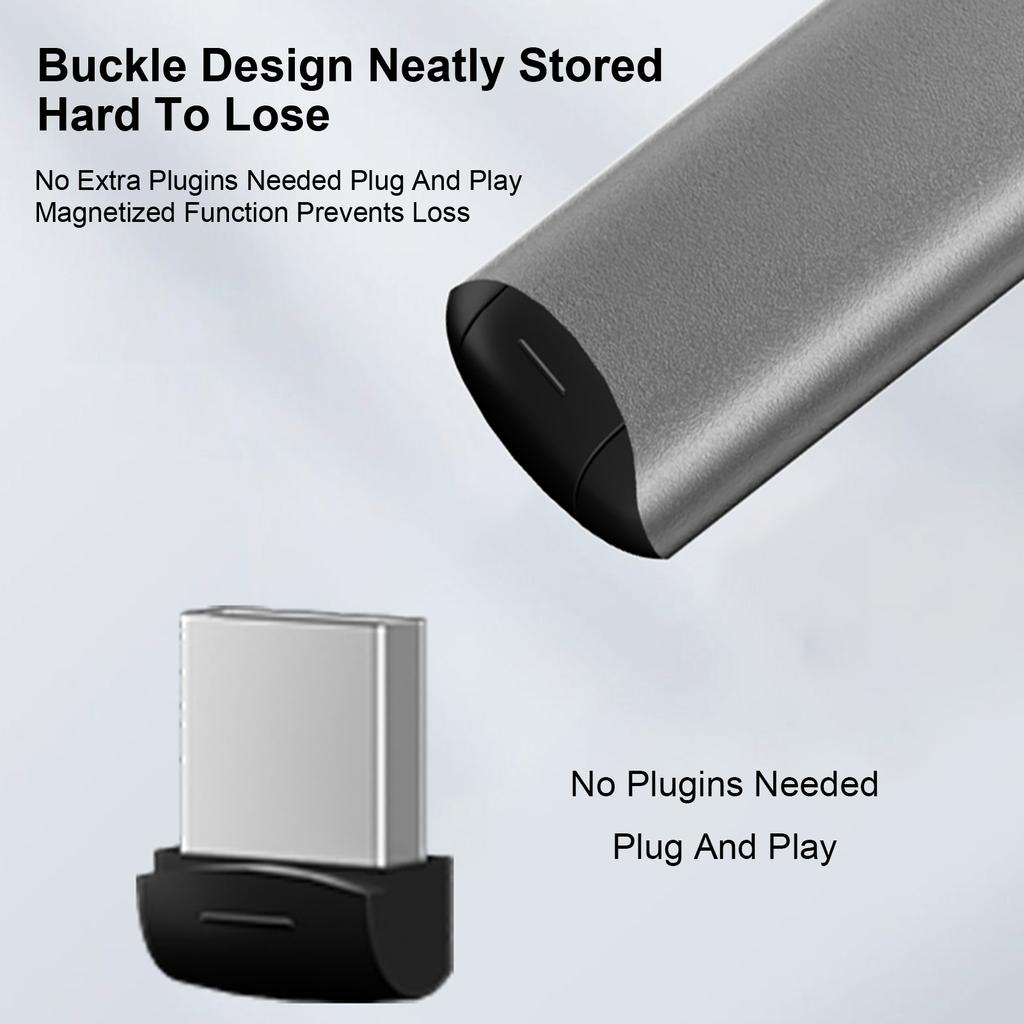 Présentateur sans fil 2,4 GHz Plug and Play Clickeur de présentation avec pointeur rouge Batterie rechargeable intégrée Contrôle 30 m