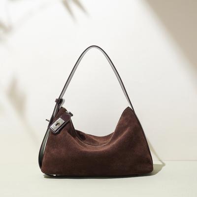 New Vintage Cowhide Soft High-end Design Dumpling Bag, Trendy and Fashionable Women's Shoulder Handbag