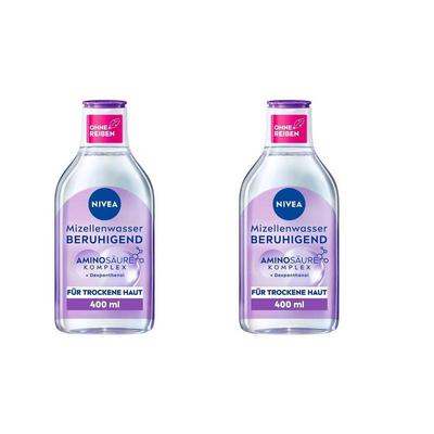 NIVEA Sensitive Micellar Water 400ml Unscented 2 Packs, 2 Pcs