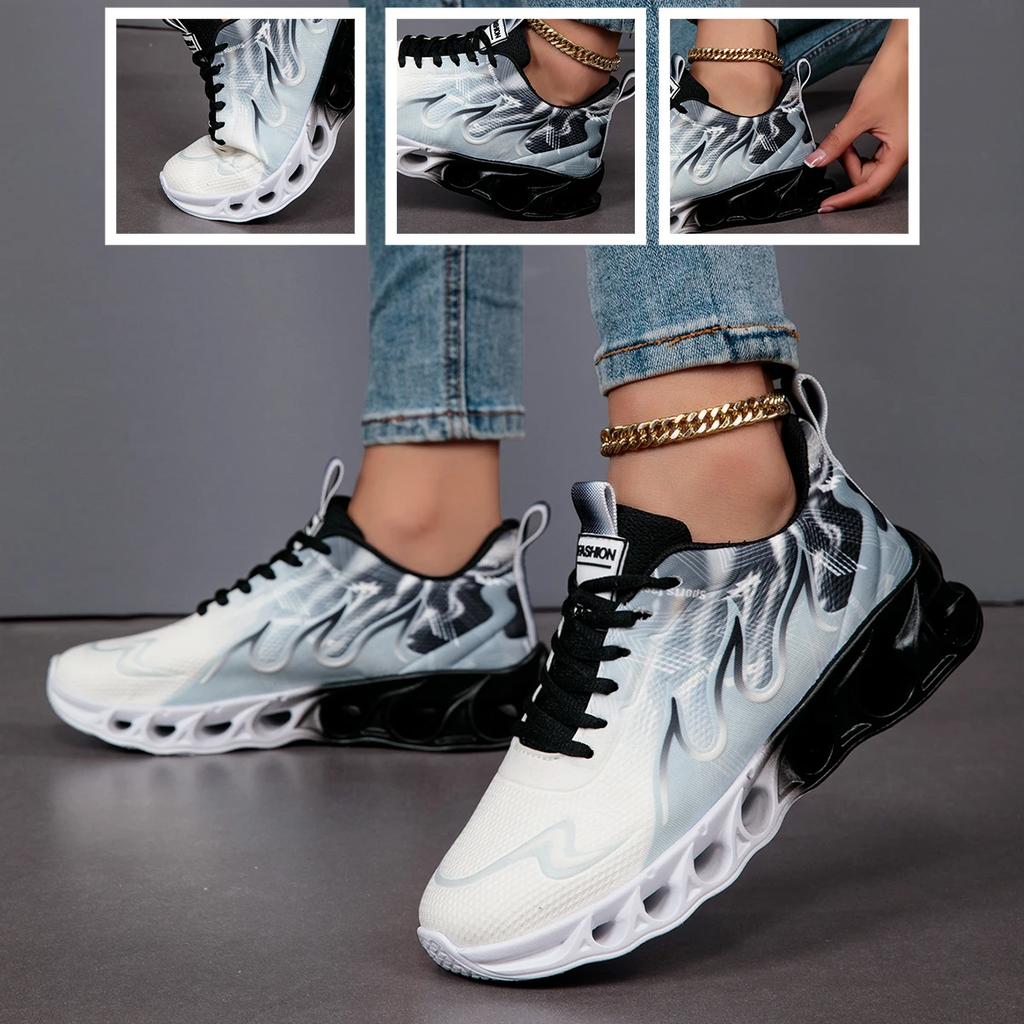 Running Shoes Men Women Lightweight Mesh Breathable Unisex Comfortable Flat Soft Tennis Shoes Summer Lace-up Sneakers Man
