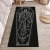VIKAMA Gothic Coffin Shape Carpet Human Skeleton Pattern Soft Non-Slip Diablo Living Room Bedroom Halloween Party Decoration
