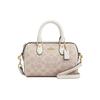 Coach Handbag [Customized Bag] Rowan 18 Pearl Shimmer, Hand-painted In English Pearl Crushed Light (Vanilla White) Basic Package (Bag + Dust Bag)