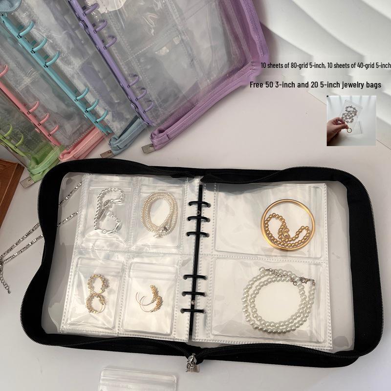 8cm Thick Jewelry Storage Book: Dustproof & Anti-oxidation PVC, Securely Holds Earrings & Bracelets