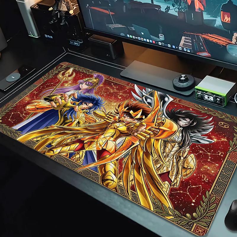 Saint Seiya Color Mouse Pad Large Gaming Table Cushion Non-slip Laptop Tablet Big Mousepad XXL Mat Mini PC Playmat With Lock Edge