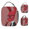 Comedy 31 M-Minutos Red Bunny Lunch Bag Vintage Lunch Box Travel Portable Thermal Tote Handbags Child Oxford Custom Cooler Bag