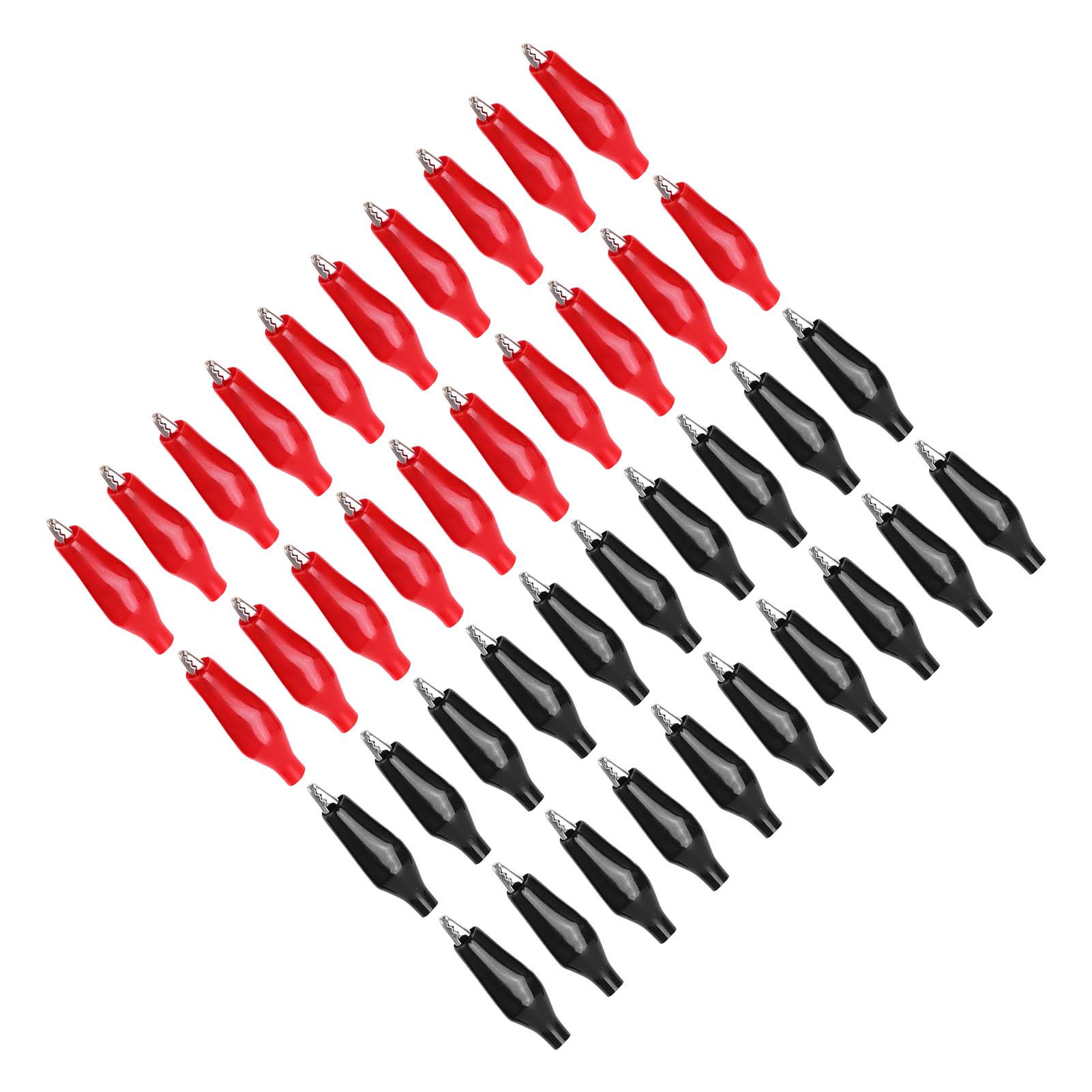 20Pack Battery Clamps 25.010 Electrical Test Lead Clips Single Handle for Electrical Appliance PVC, steel