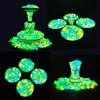 100Pcs Decorative Pebbles Colorful Glow in Dark Aquarium Landscaping 14mm Luminous Courtyard Paving Natural Crystals Rocks Garden Decoration