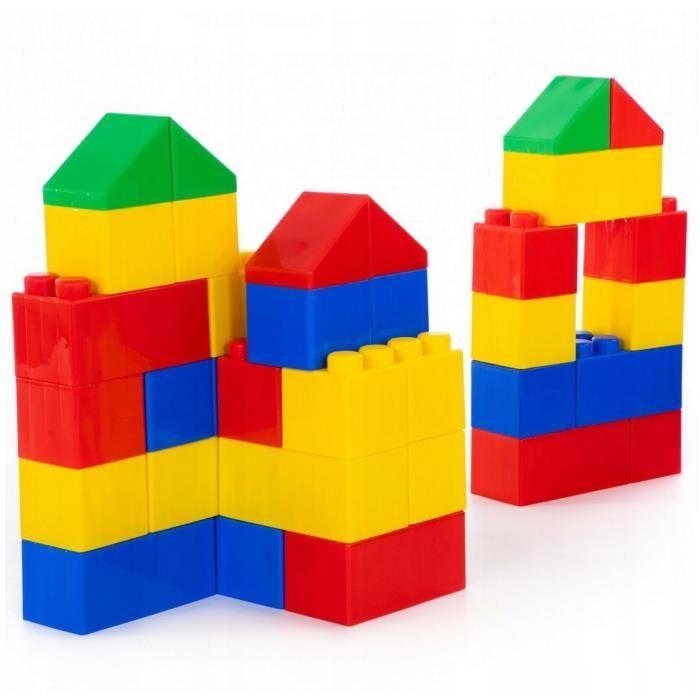 Jeu de blocs de construction - polesie - xxl - 36 éléments - multicolore - jaune