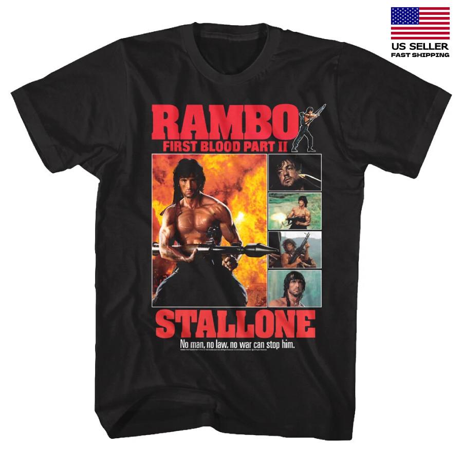 Hot New 2025 Rambo First Blood Part 2 Movie Scenes Men s Unisex T-Shirt XXXXL