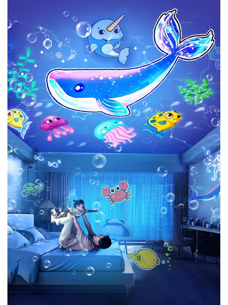 Dreamy Rotating Starry Sky Music Projector Lamp for Kids' Bedroom