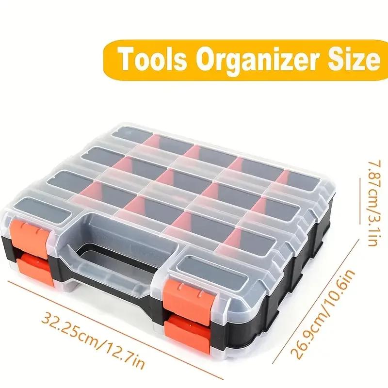 Carrying Toolbox Organizer Multipurpose Screw Storage Classifier Parts Plastic Drawer Tools Workshop Storage Case Boxes