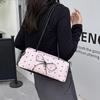 Fashion Bow Ribbon Shoulder Bag Daily Casual Commuting Bowknot Print Underarm Bag Sweet Women's Small Handbag