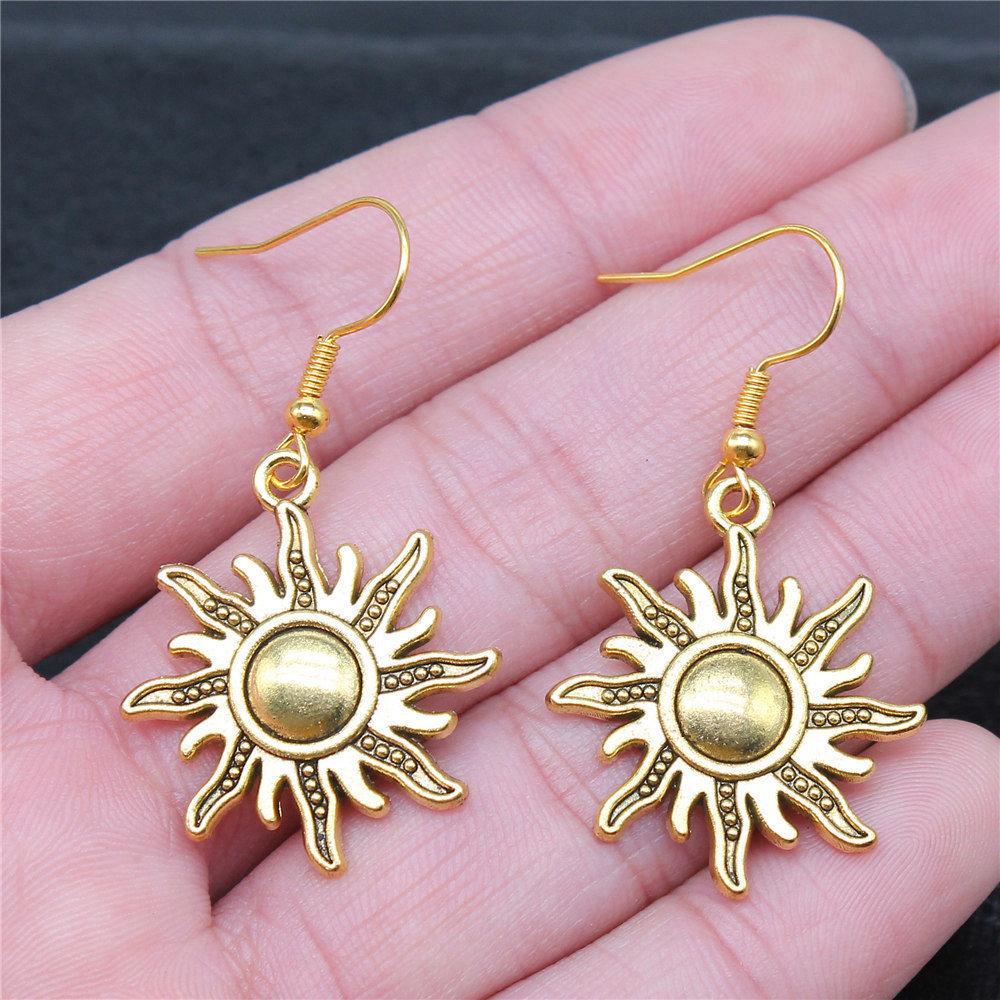 Ohrhänger Sonne Mond Vintage Schmuckzubehör Ohrringgröße 18x19mm QE030