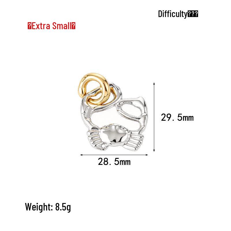 Intelligence Puzzle Zinc Alloy Disentanglement Rings - Unlock Nine Linked Rings Kongming Luban Lock Educational Toy