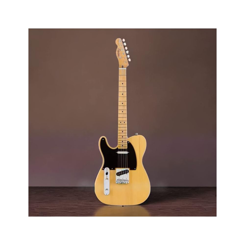 Squier by Fender Classic Vibe 50s Telecaster Left-Hand Electric Guitar Butterscotch Blonde with Soft Case