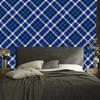 Blue Checkered Wallpaper, Blue, Navy Blue, and Light Gray, 50x1000