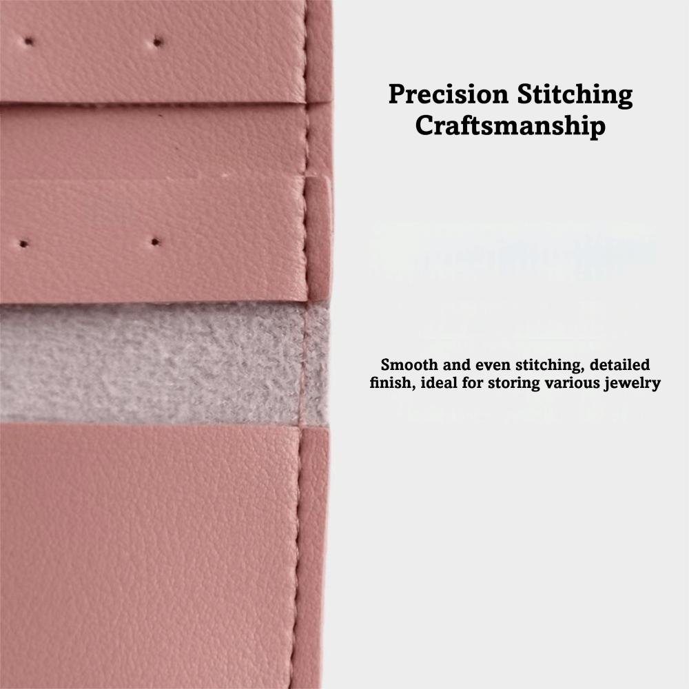 PU Leather Jewelry Display Bag Mini Size Foldable Jewelry Pouch Portable Jewelry Roll Up Bag Bracelet Ring Storage