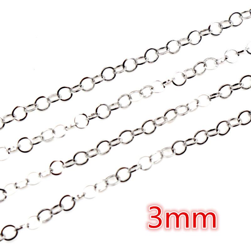 5 Meters/Lot Never Fade Stainless Steel Multi Styles Necklace Chains For DIY Jewelry Making Findings Accessories Handmade