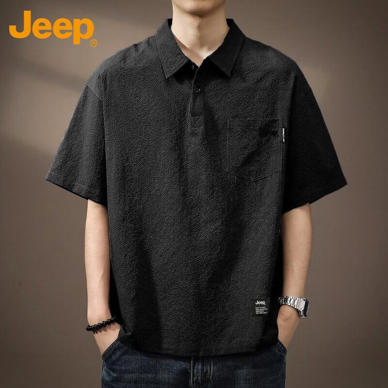 JEEP Men s Ice Silk Quick-Dry Polo T-Shirt XL
